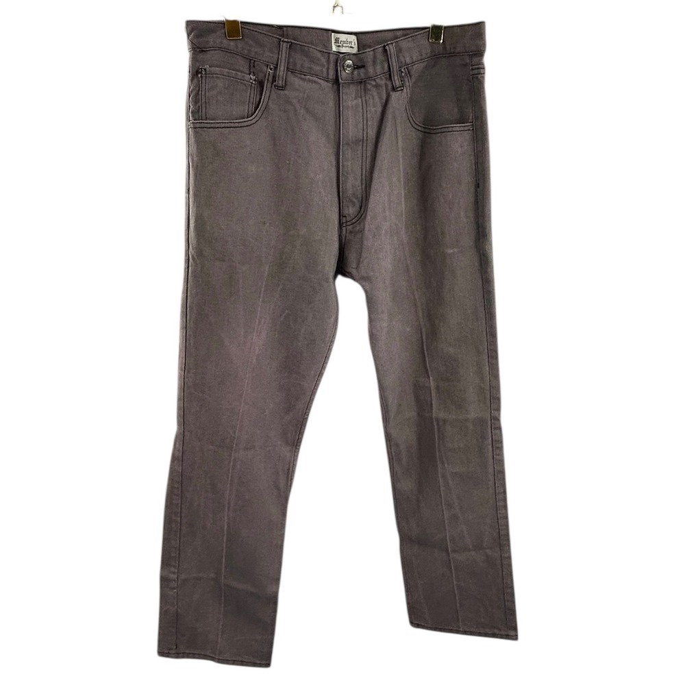 Member's Property Mens Jeans W38 L34 Gray Premium Denim Traditional Trade‎ Mark